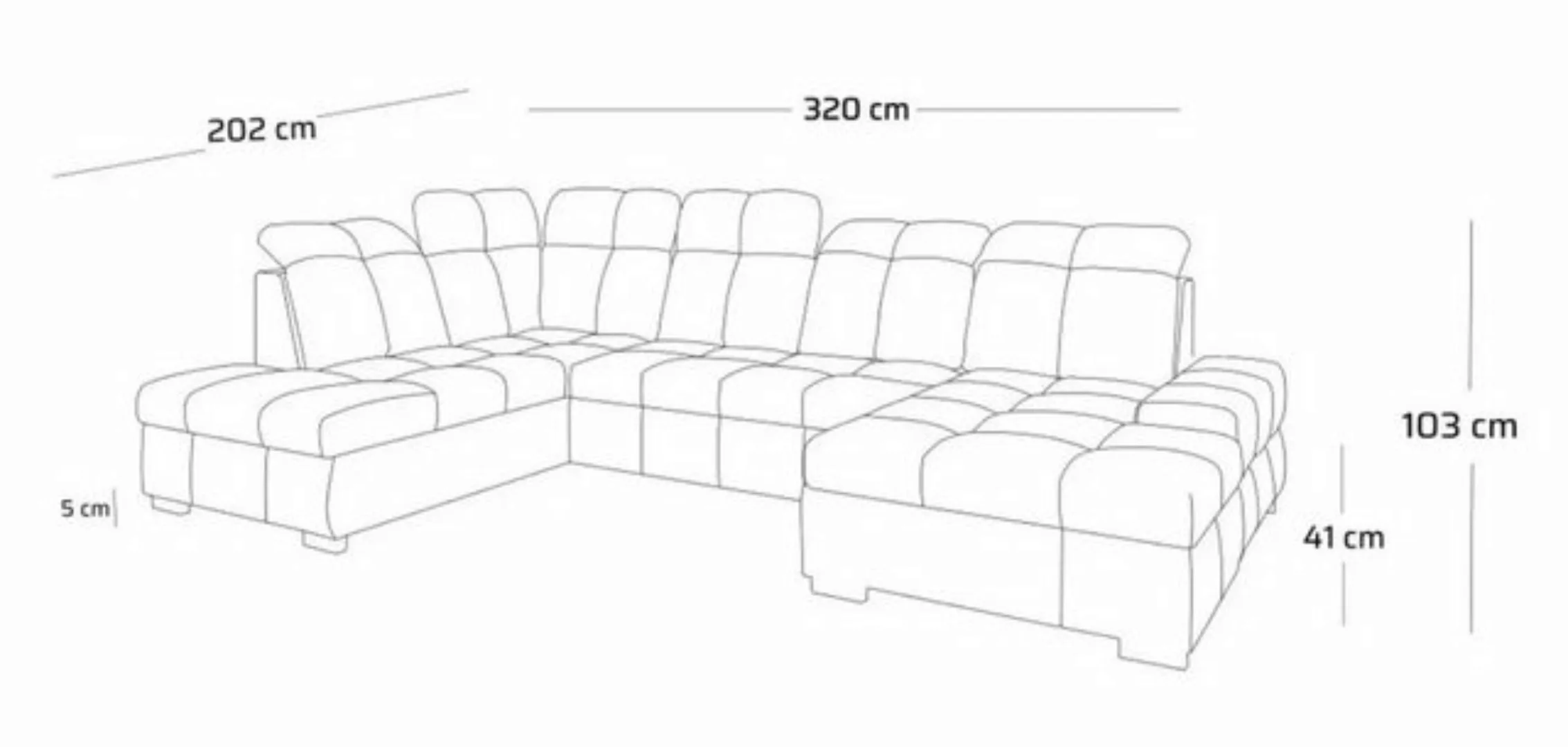 NEXT COLLECTION Ecksofa Ecksofa PRESTIGE U B:320/H:103/T:202cm, Prestige günstig online kaufen