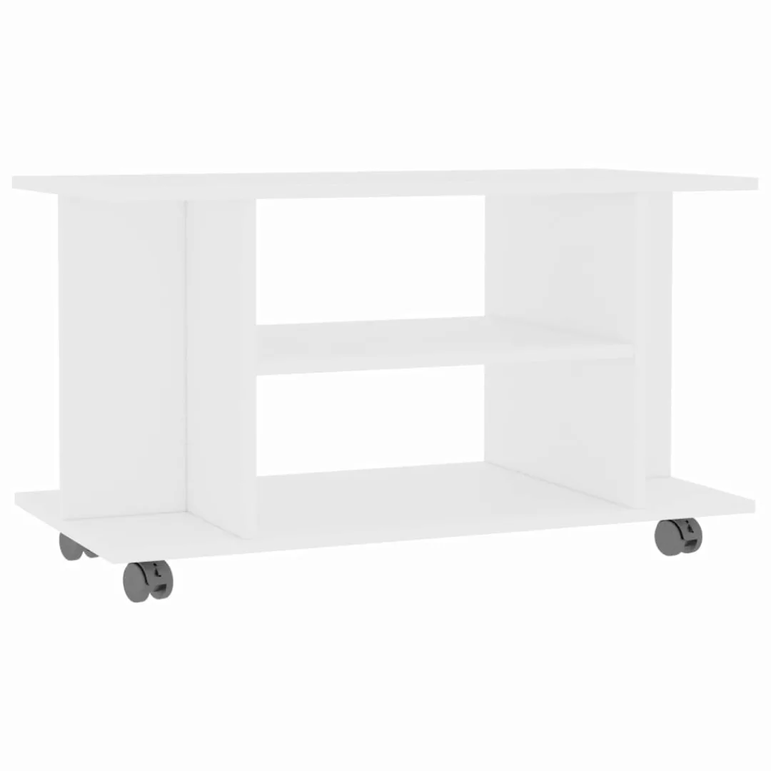 Tv-schrank Mit Rollen Weiß 80ã40ã40 Cm Spanplatte günstig online kaufen