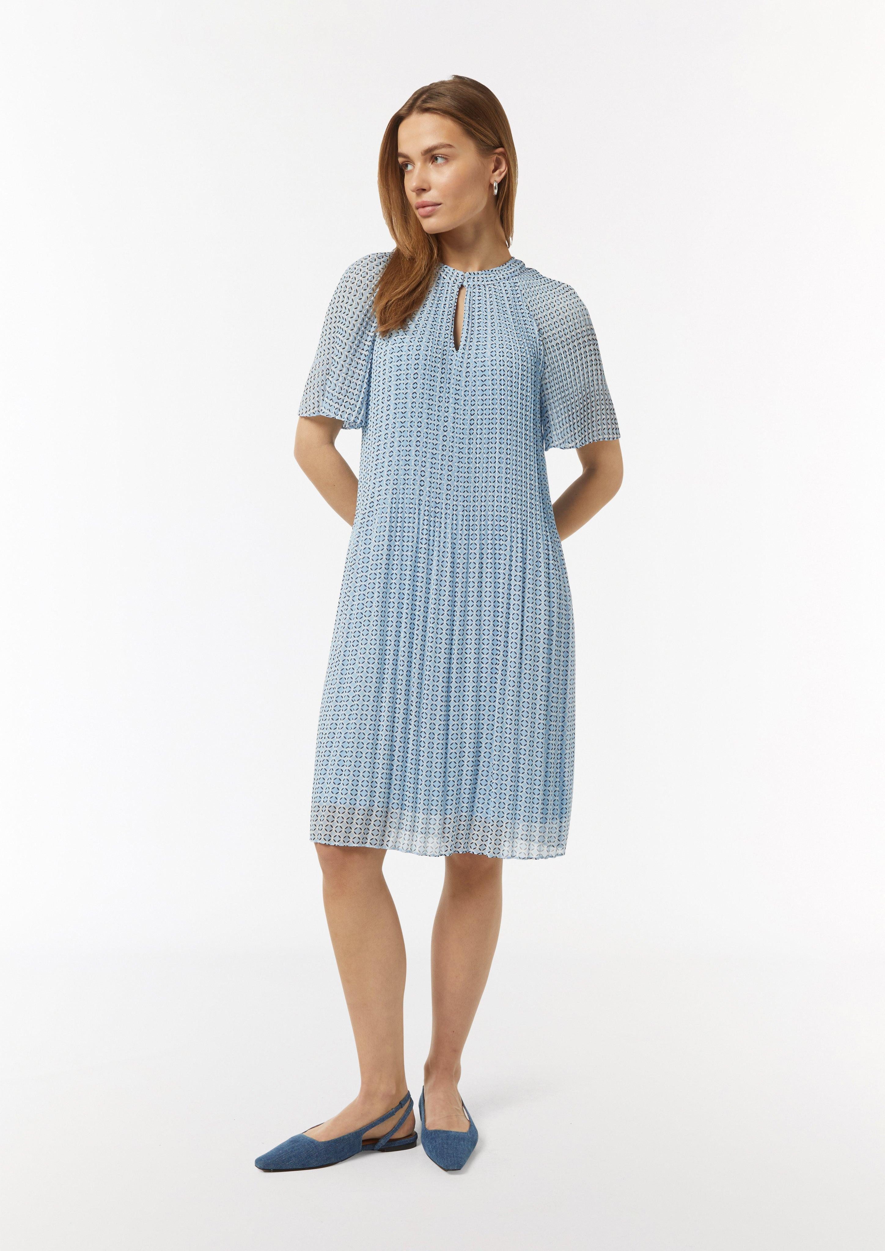Comma Minikleid Fließendes Plissee-Kleid aus Chiffon günstig online kaufen