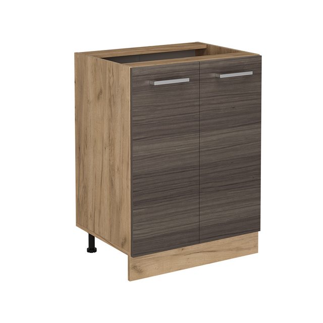 Vicco Unterschrank R-Line, Edelgrau/Goldkraft Eiche, 60 cm ohne Arbeitsplat günstig online kaufen