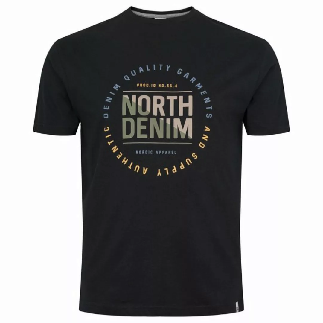 north 56 4 Print-Shirt Schwarzes North 56 Denim T-Shirt mit Druck in XXL Gr günstig online kaufen