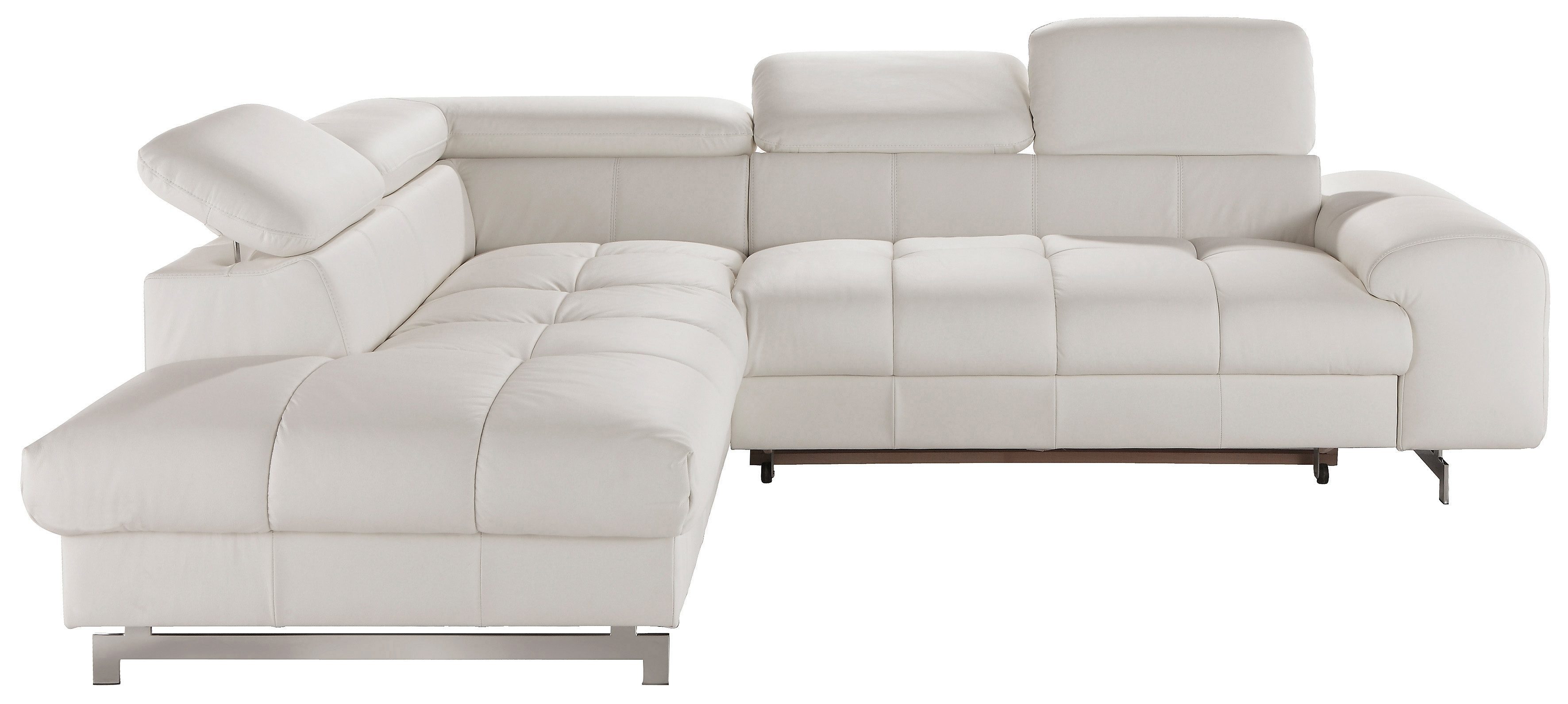 COTTA Ecksofa "Chef L-Form", mit Kopfteilverstellung, edle Metallkufen, wah günstig online kaufen