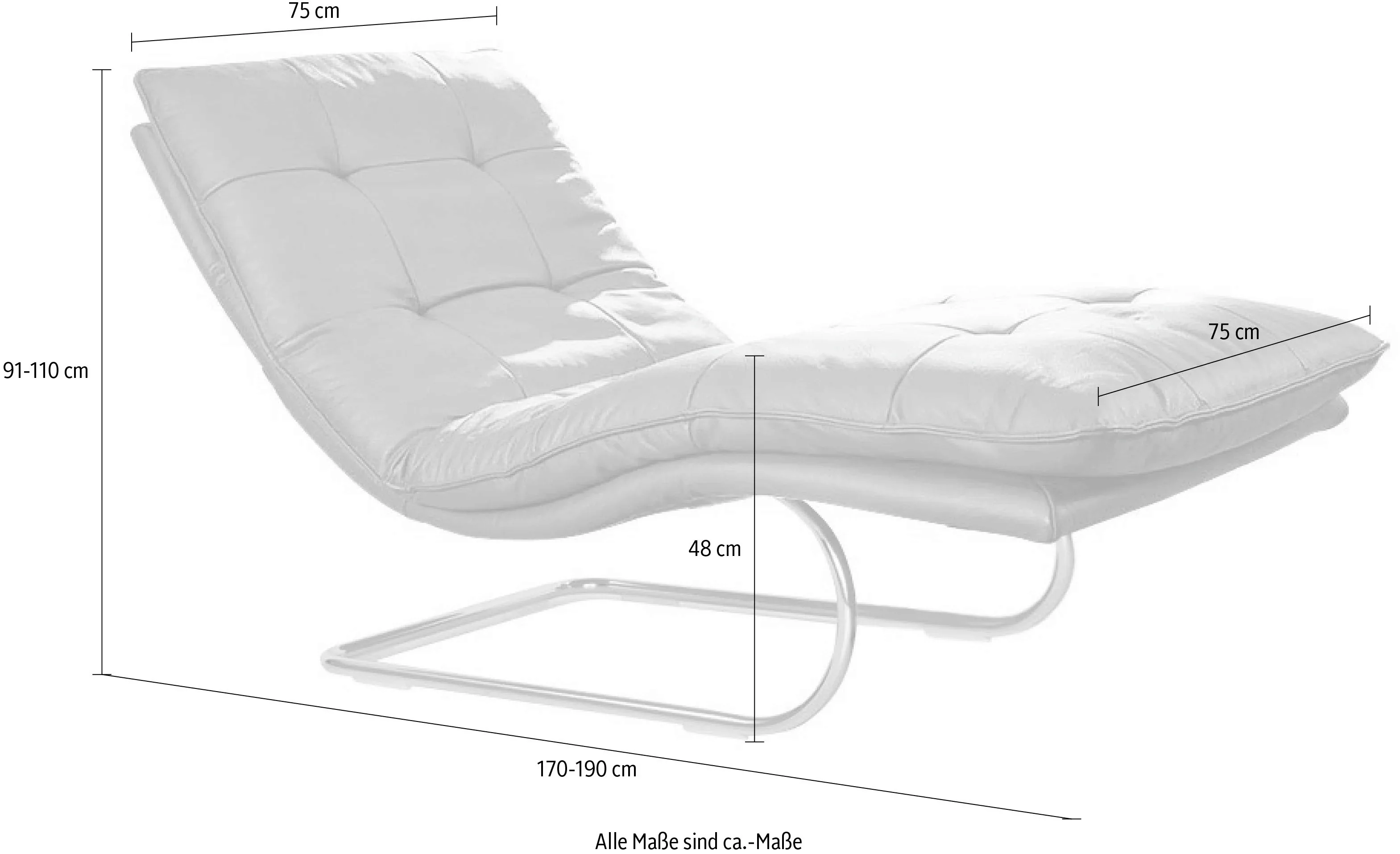 W.SCHILLIG Relaxliege "daily dreams", in Waffelkissen-Optik, wahlweise mit günstig online kaufen