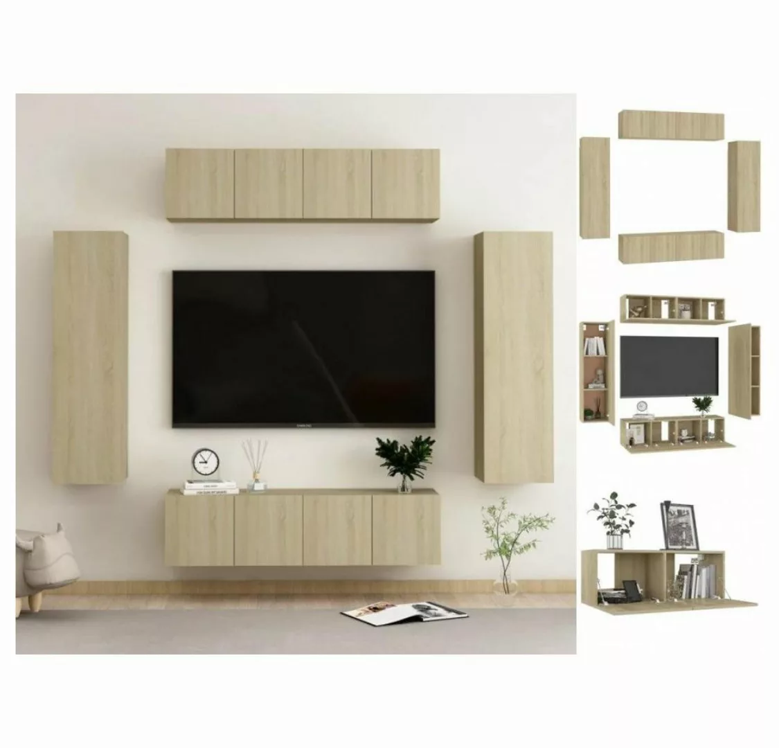 vidaXL Kleiderschrank 6-tlg TV-Schrank-Set Sonoma-Eiche Spanplatte günstig online kaufen