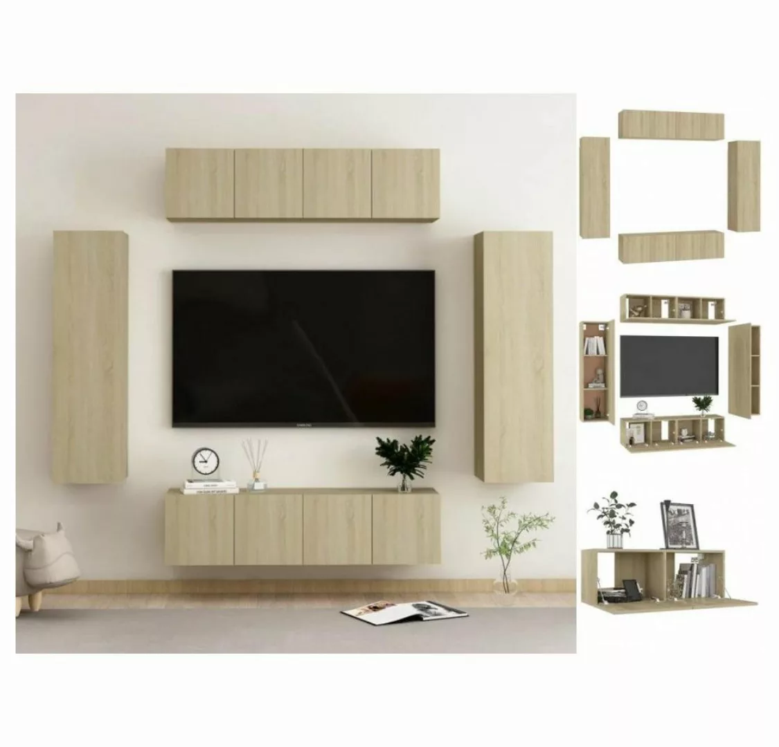 vidaXL TV-Schrank 6-tlg TV-Schrank-Set Sonoma Eiche Spanplatte günstig online kaufen