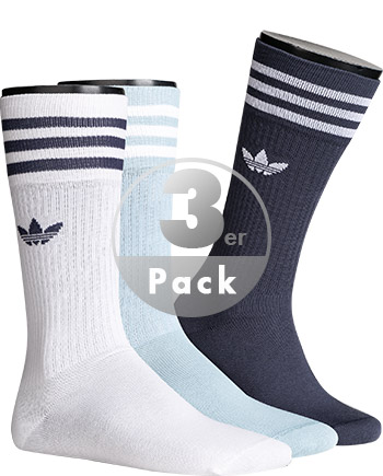 Adidas Originals Solid Crew Socken EU 43-46 White / Magic Grey / Shadow Nav günstig online kaufen