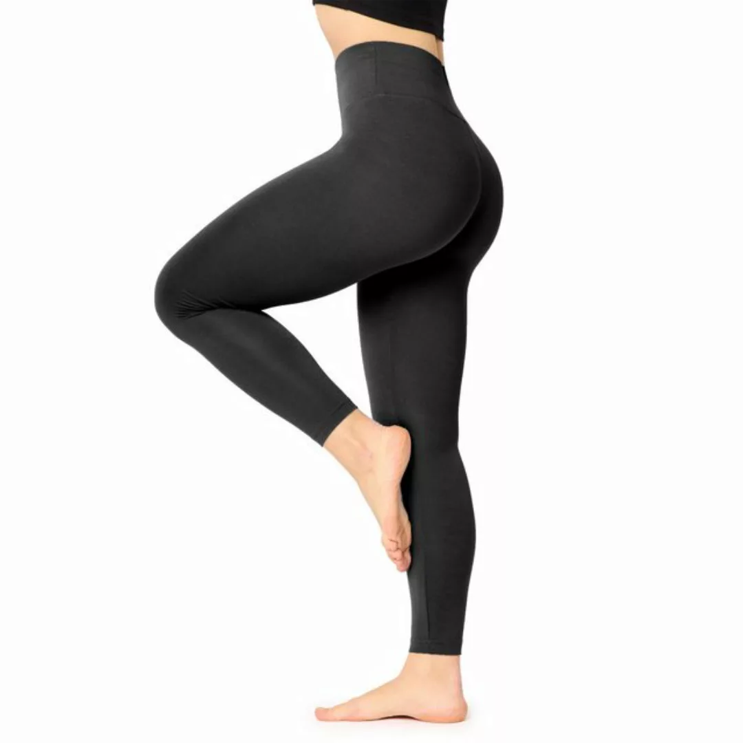 Bellivalini Highwaist Leggings Damen Lange Leggings High Waist Slim aus Vis günstig online kaufen