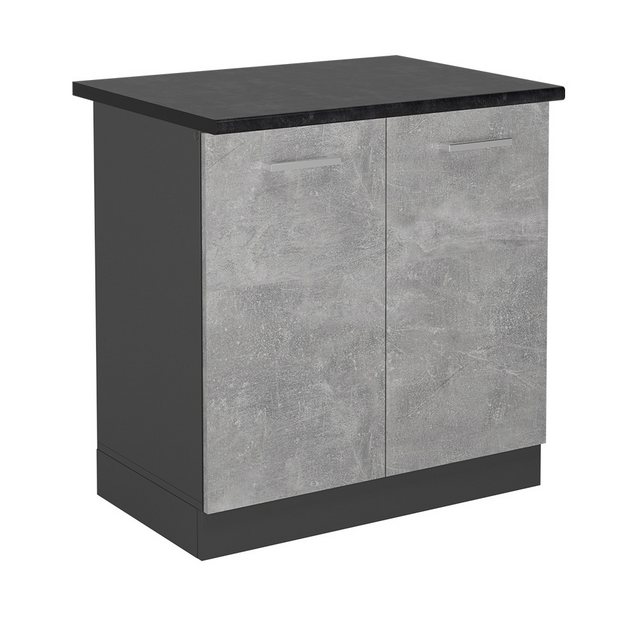 Vicco Spülenunterschrank R-Line, Beton/Anthrazit, 80 cm, AP Anthrazit günstig online kaufen