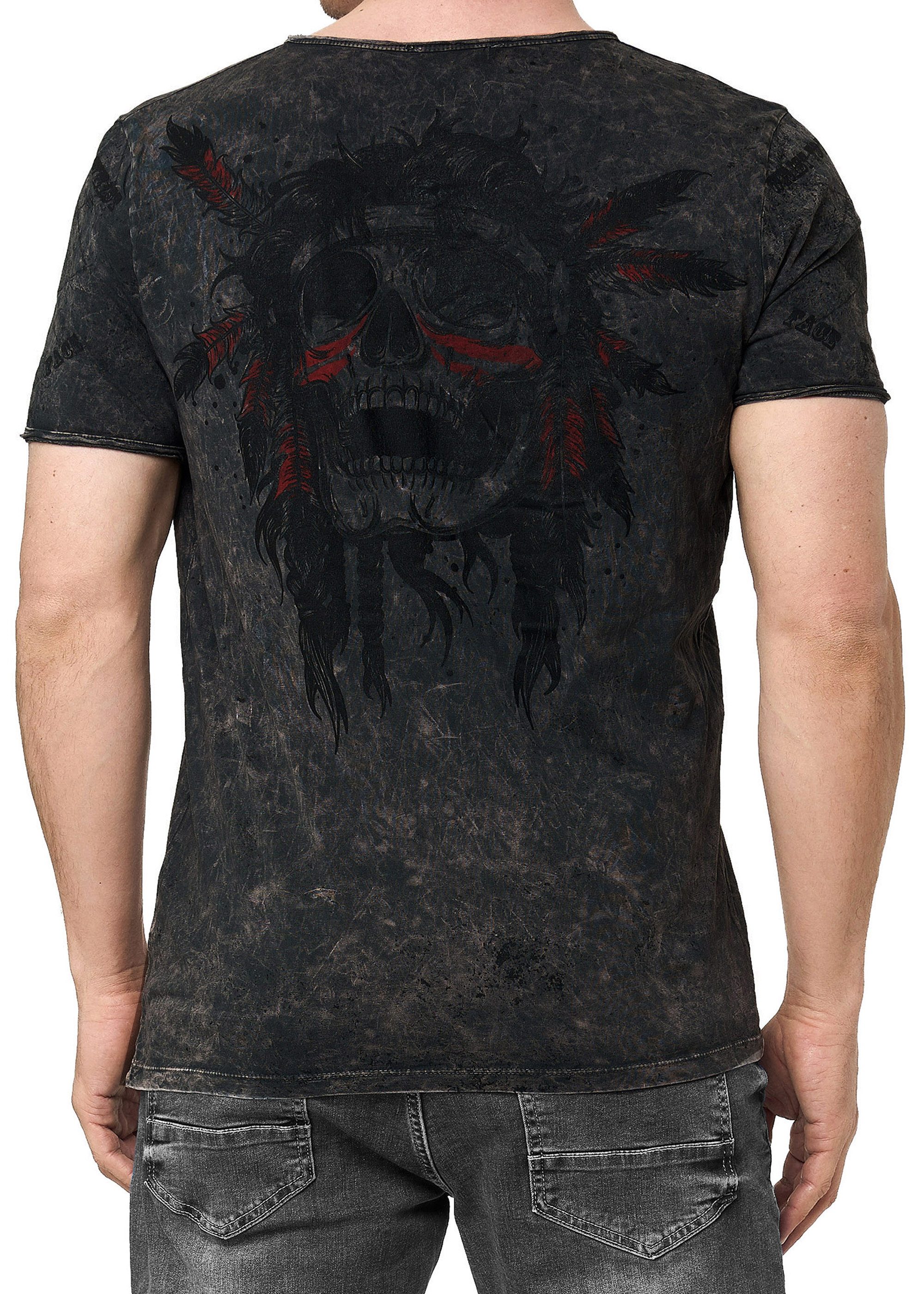 R-NEAL T-Shirt T-Shirt Verwaschen Regular Printed günstig online kaufen