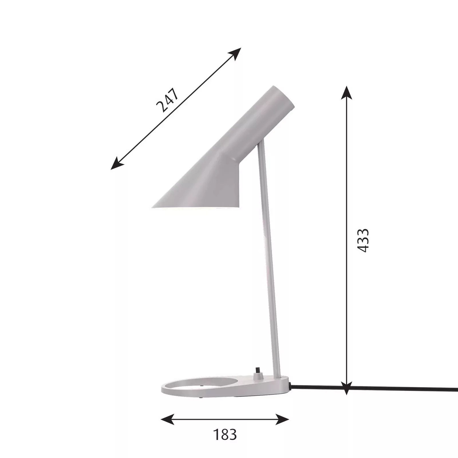 Louis Poulsen AJ Mini Tischlampe, hellgrau günstig online kaufen