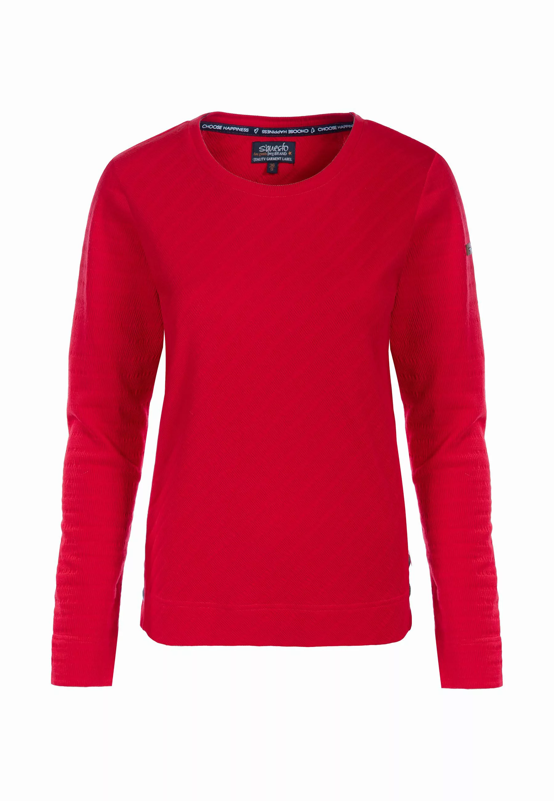 Soquesto Sweatshirt Lara in red und navy günstig online kaufen