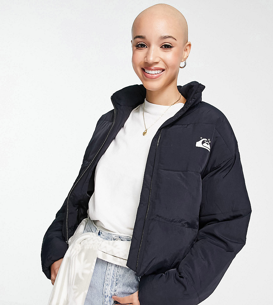 Quiksilver – Kurze Steppjacke in Schwarz, exklusiv bei ASOS günstig online kaufen