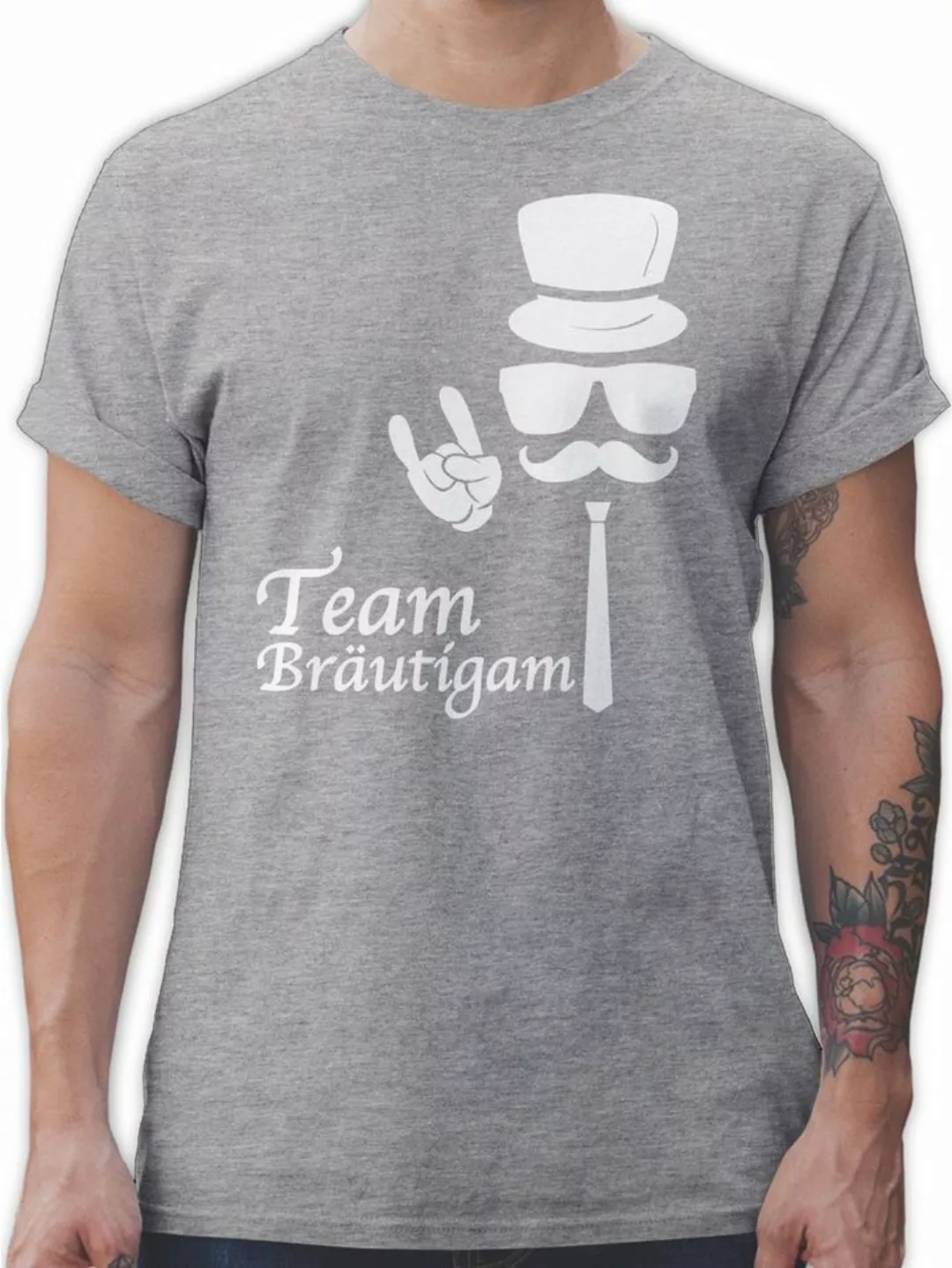 Shirtracer T-Shirt Team Bräutigam Hipster JGA Männer günstig online kaufen