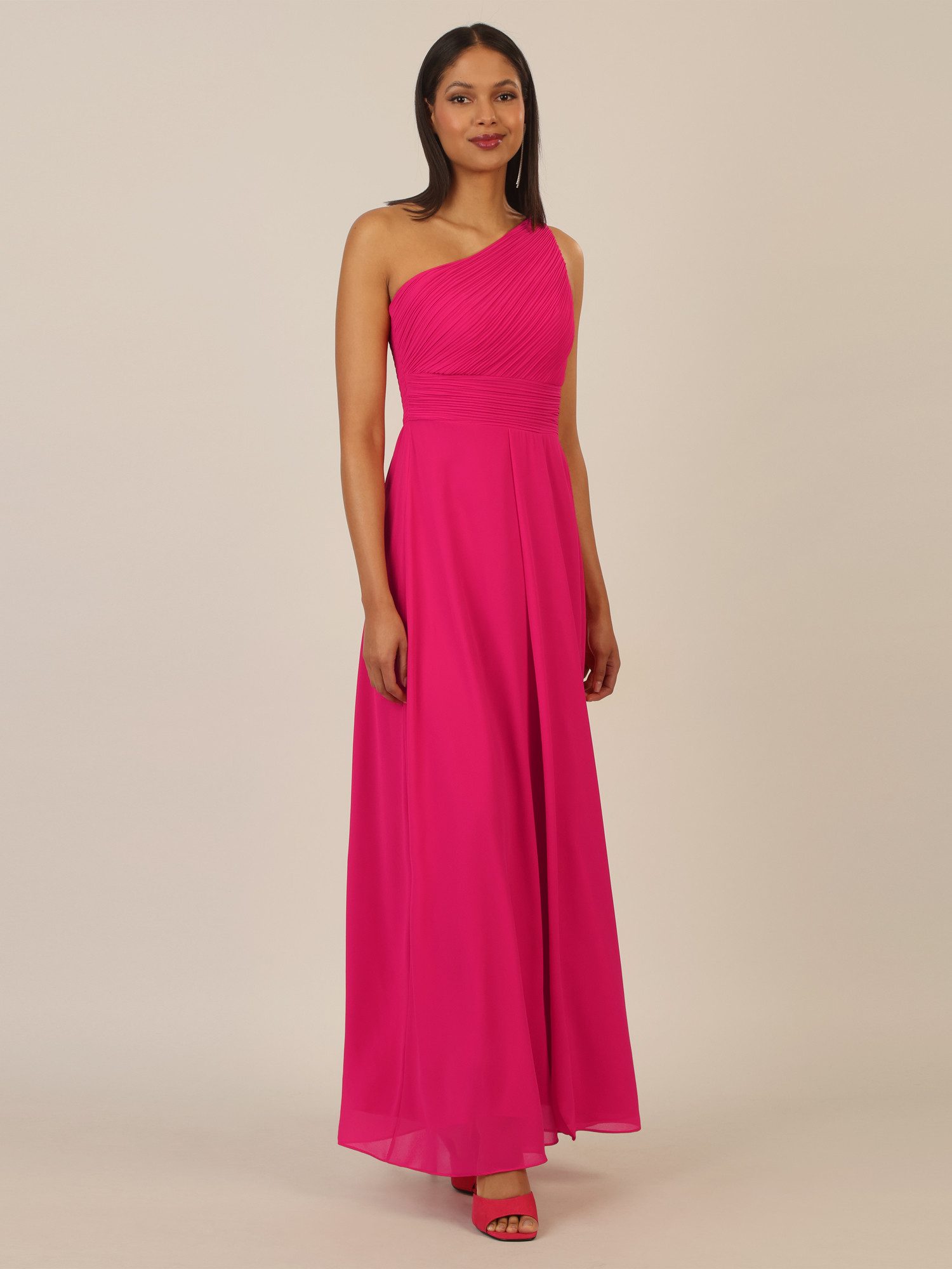 Apart Abendkleid mit Plissee- Drapierung vorne günstig online kaufen