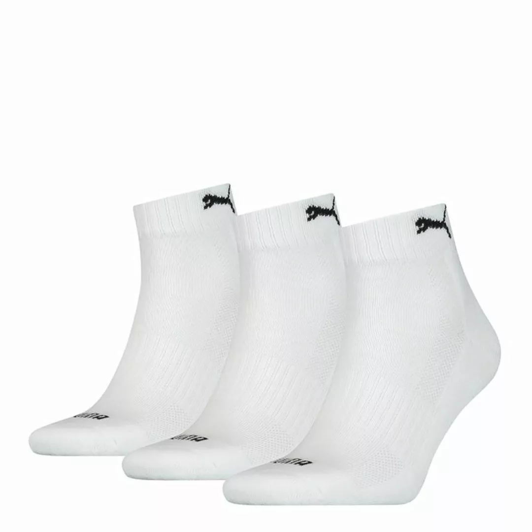 Puma Cushioned Quarter Socken 3 Paare EU 43-46 White günstig online kaufen