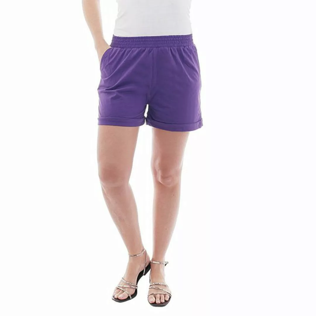 YESET Shorts YESET Damen Jogging Shorts Sweatshorts kurz 1/2 Baumwolle VIOL günstig online kaufen