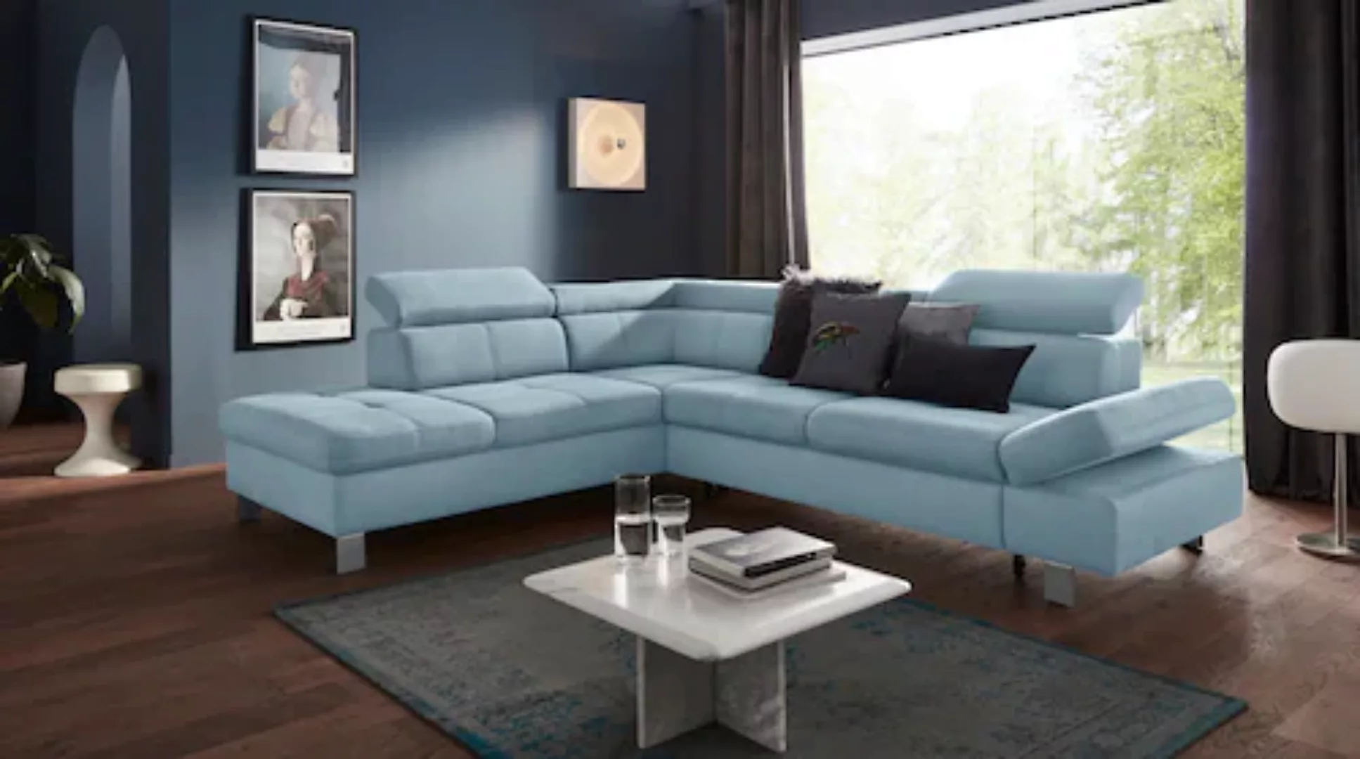 exxpo - sofa fashion Ecksofa »Fiji, L-Form«, mit Kopf- bzw. Rückenverstellu günstig online kaufen
