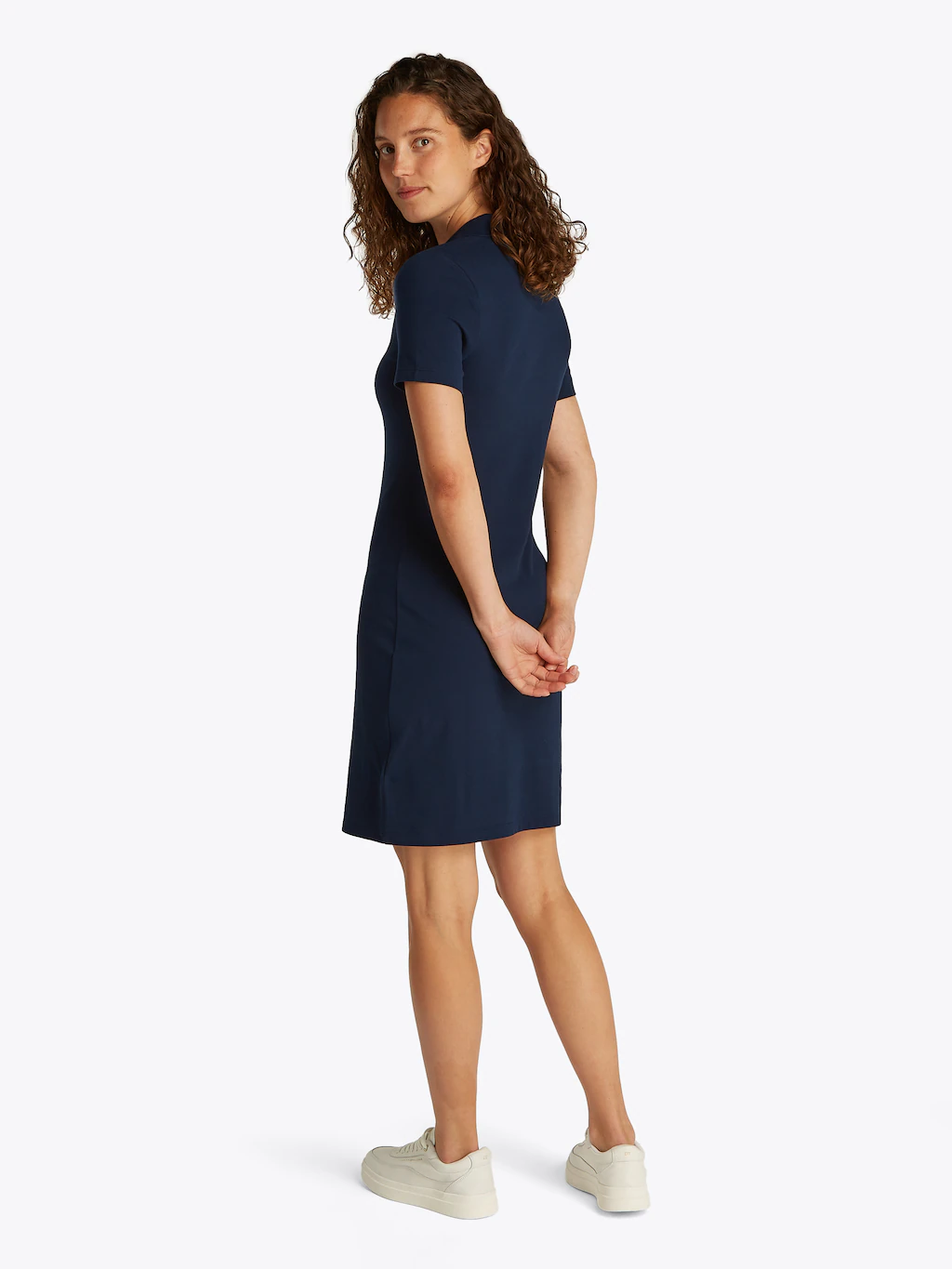 Tommy Hilfiger Polokleid "SLIM OPEN NK POLO DRESS SS", mit gestickter Tommy günstig online kaufen