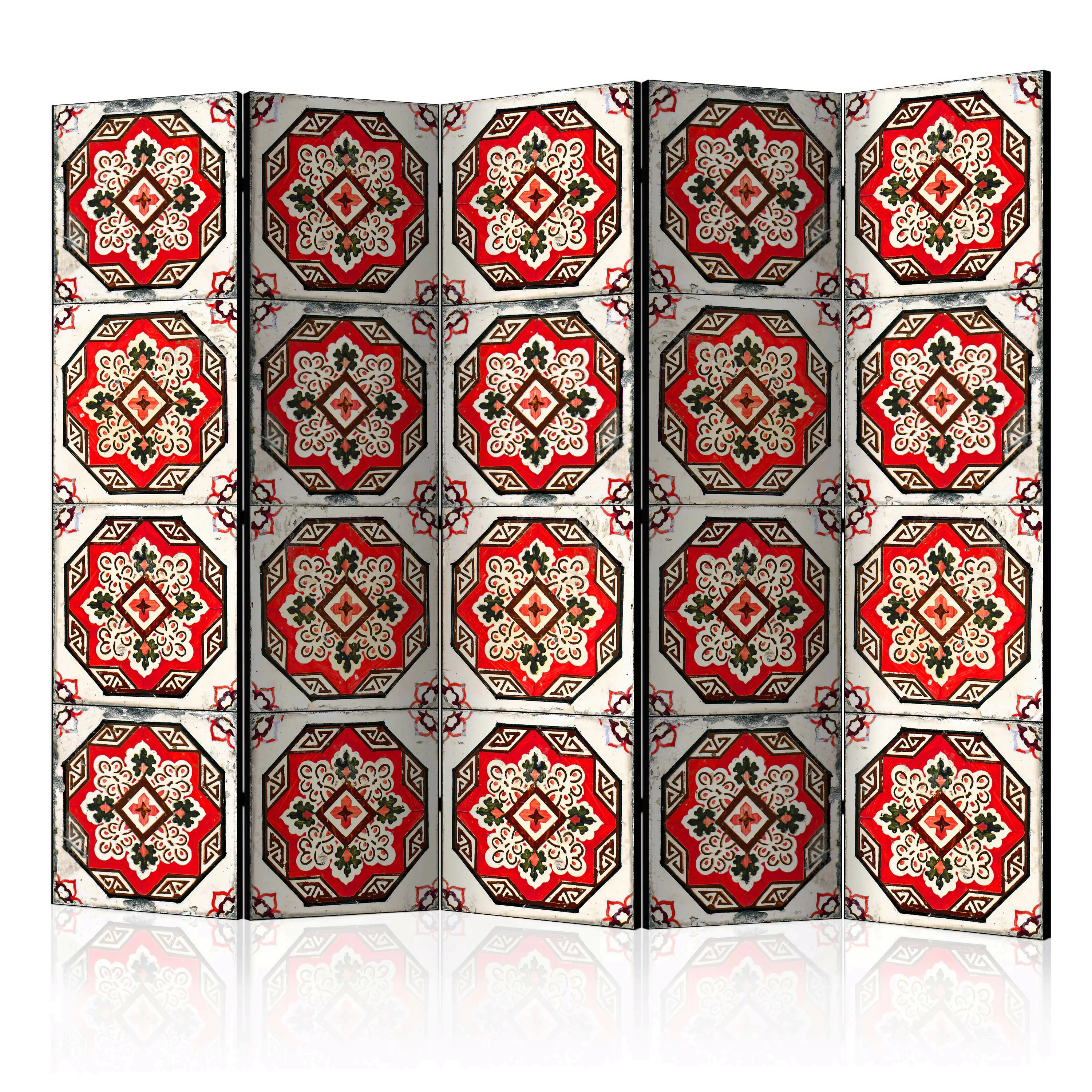 5-teiliges Paravent - Dance Of Red Line Ii [room Dividers] günstig online kaufen