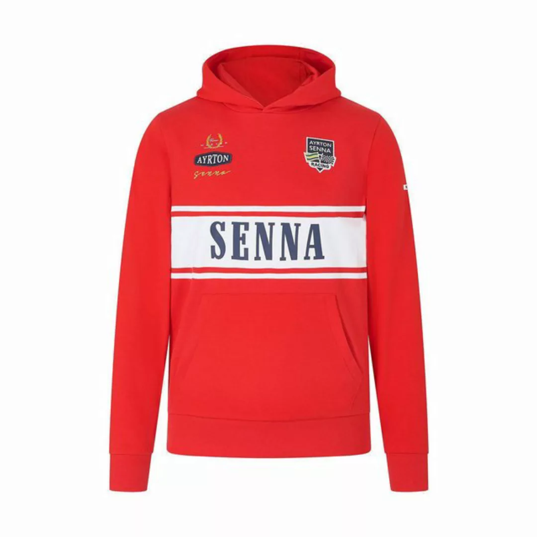 Aryton Senna Kapuzenpullover "Patchwork" Rot günstig online kaufen