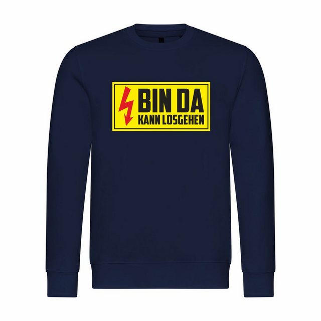 deinshirt Rundhalspullover Herren Sweatshirt Bin da kann losgehen Mit Print günstig online kaufen