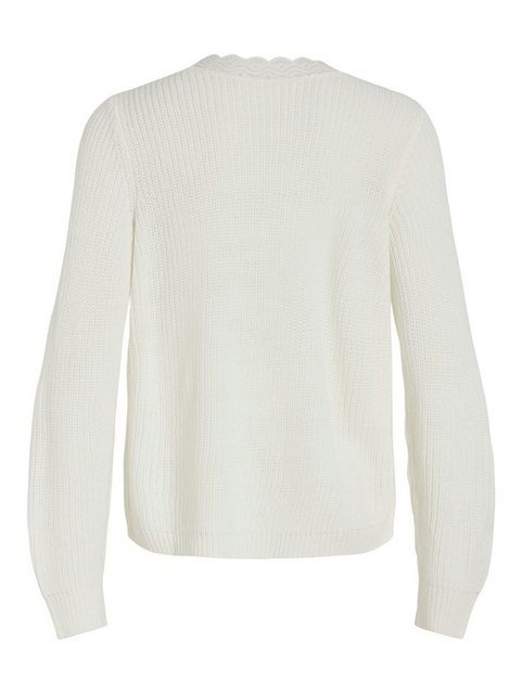 Vila V-Ausschnitt-Pullover VILOU REV V-NECK L/S LACE KNIT TOP -NOOS günstig online kaufen