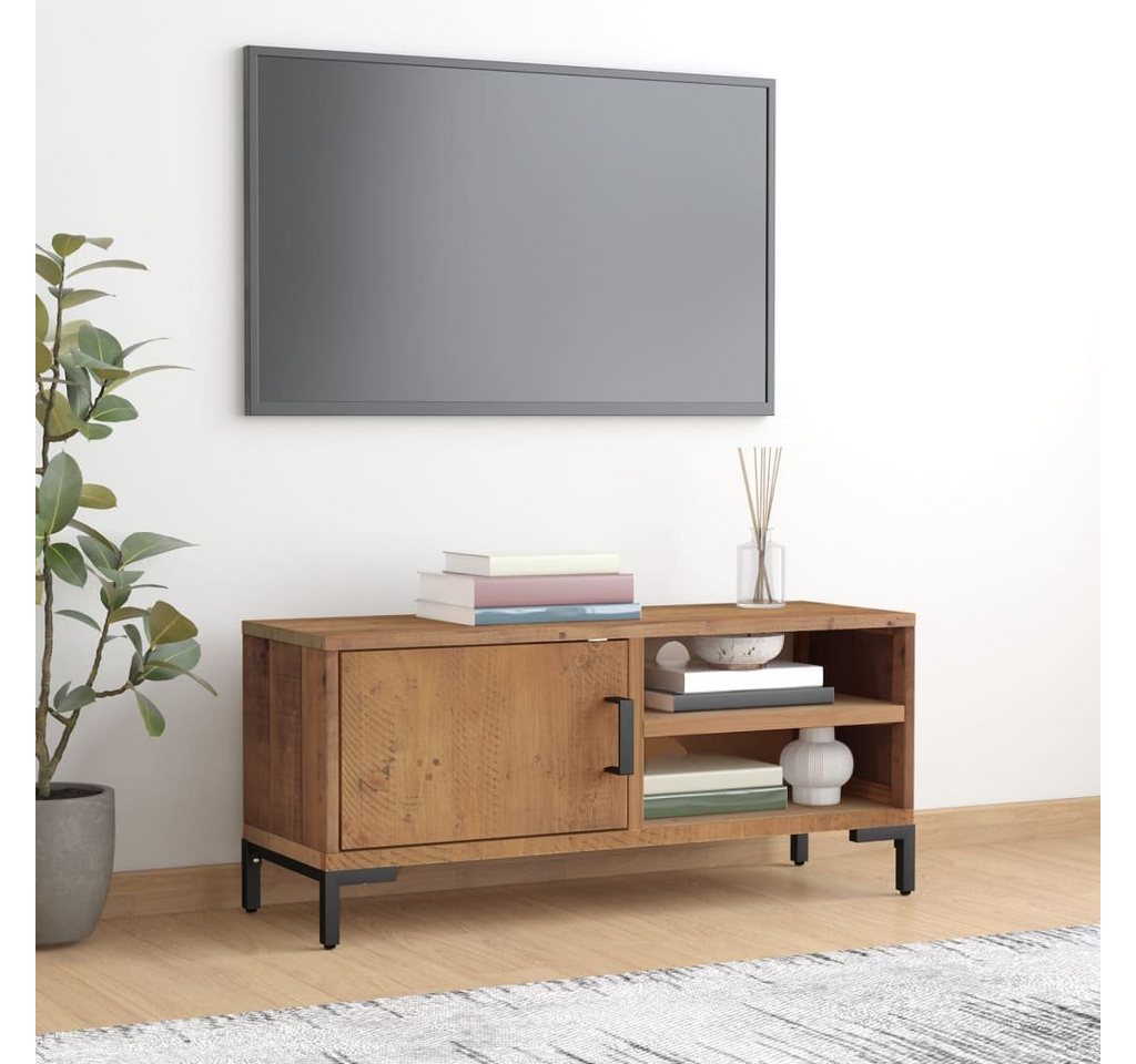 furnicato TV-Schrank Braun 90x30x40 cm Massivholz Kiefer günstig online kaufen