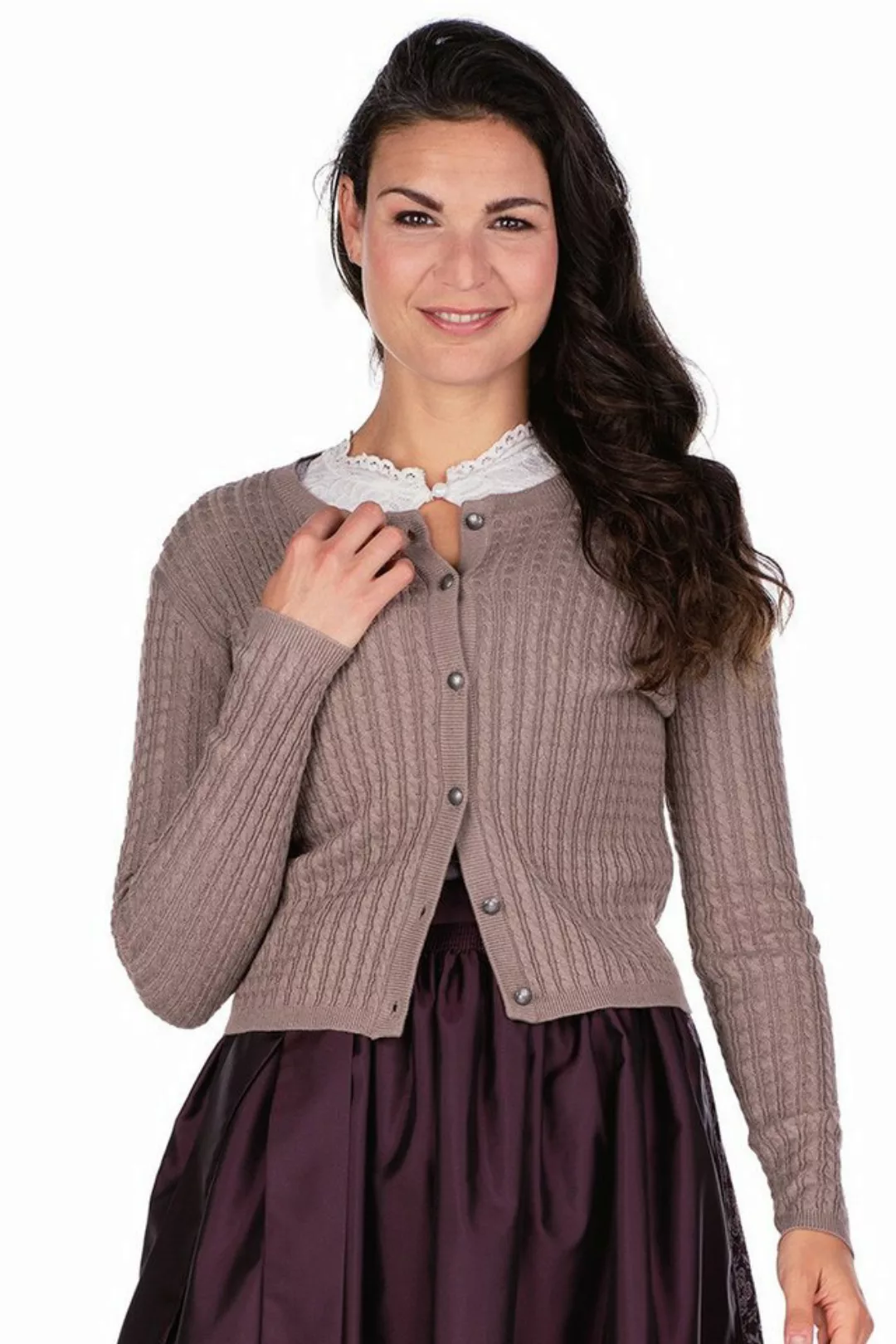 Hammerschmid Trachtenjacke Trachten Strickjacke - REIT - blau, taupe günstig online kaufen