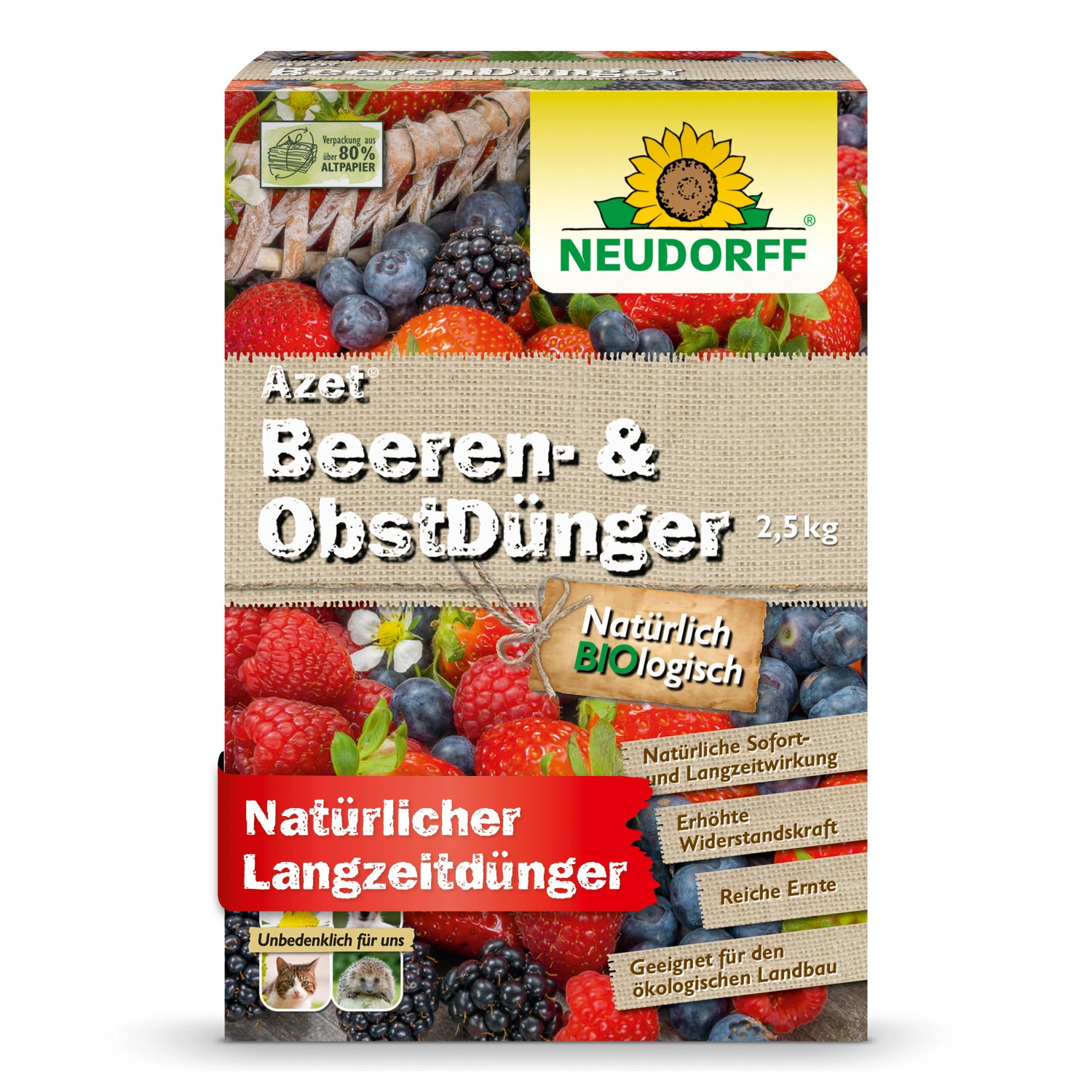 Neudorff Azet Beeren- und Obst-Dünger 2,5 kg günstig online kaufen