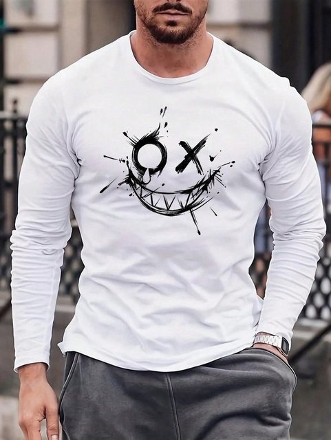 RMK Rundhalsshirt Longsleeve Herren Langarmshirt Rundhals Basic Smile Smile günstig online kaufen