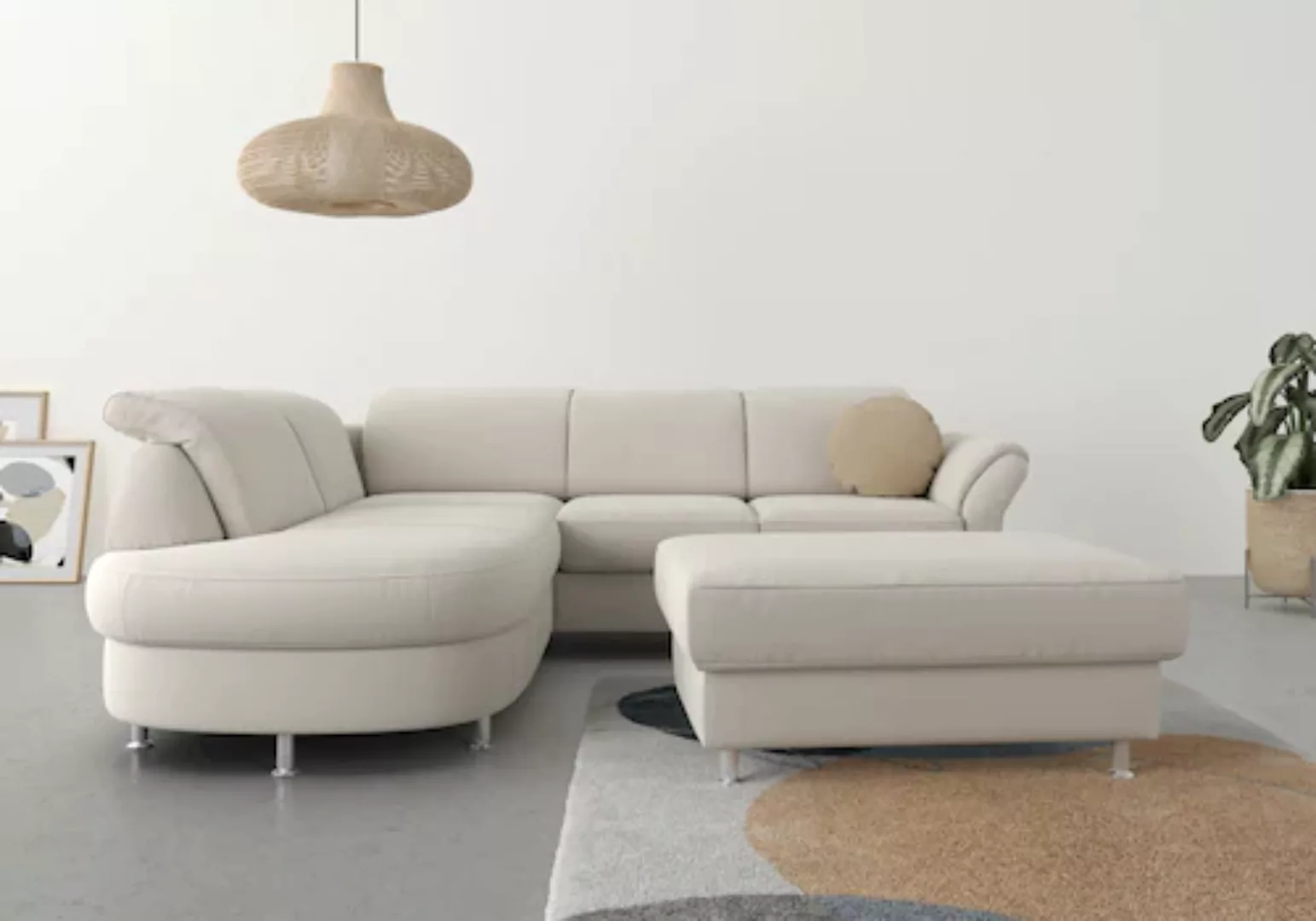 sit&more Ecksofa »Apulia L-Form«, wahlweise Bettfunktion, Bettkasten und Ko günstig online kaufen