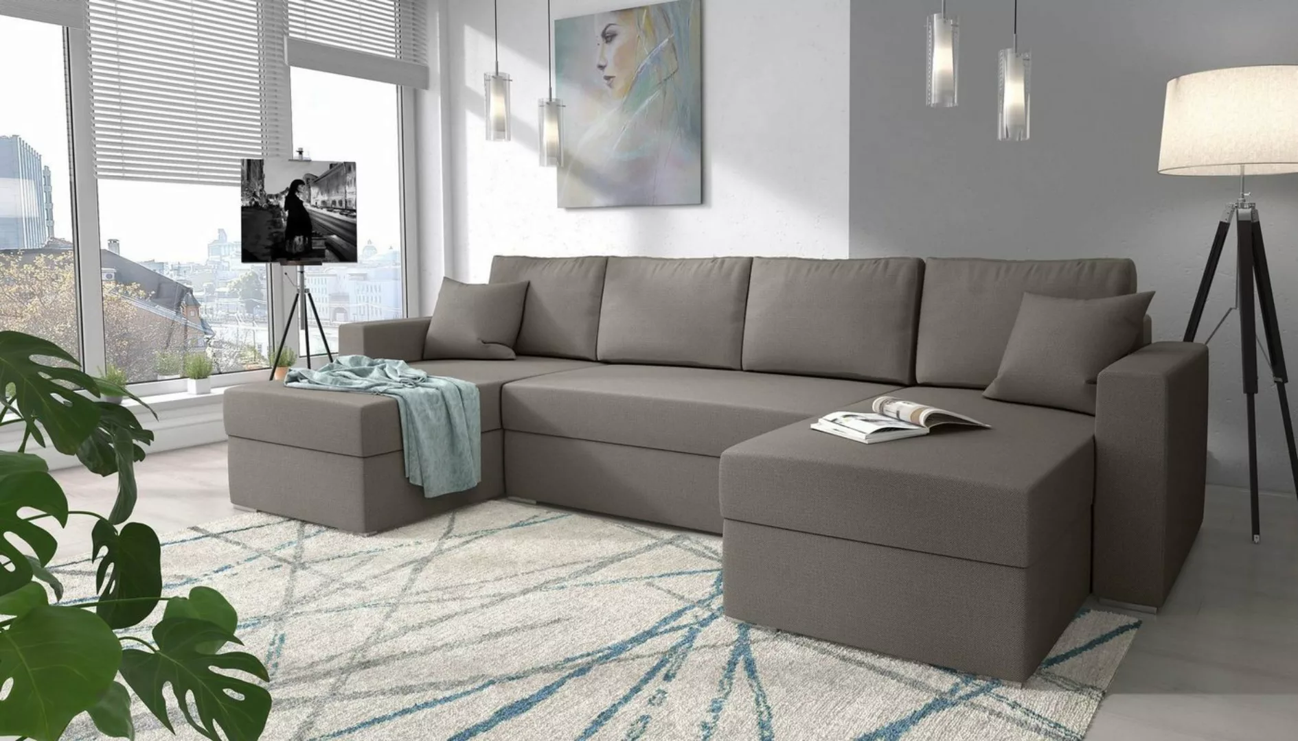 99rooms Wohnlandschaft Rubicon, U-Form, Sofa, Design günstig online kaufen