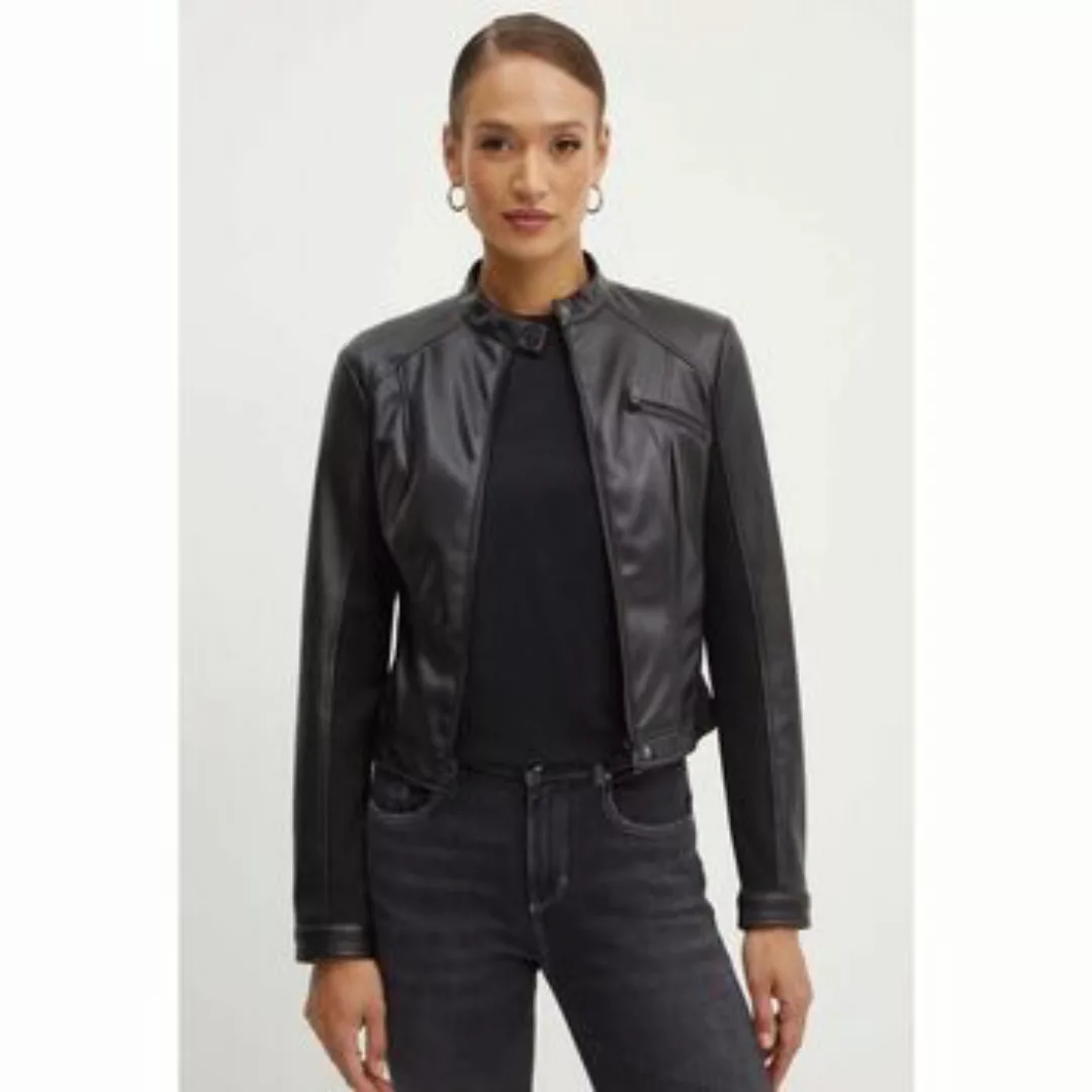 GUESS JEANS Outdoorjacke Damen Sportjacke Schwarz - Lange Ärmel, Taschen, K günstig online kaufen