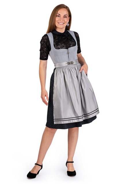 MarJo Dirndl Samt Dirndl 2tlg. - GAUTING - silber/schwarz günstig online kaufen