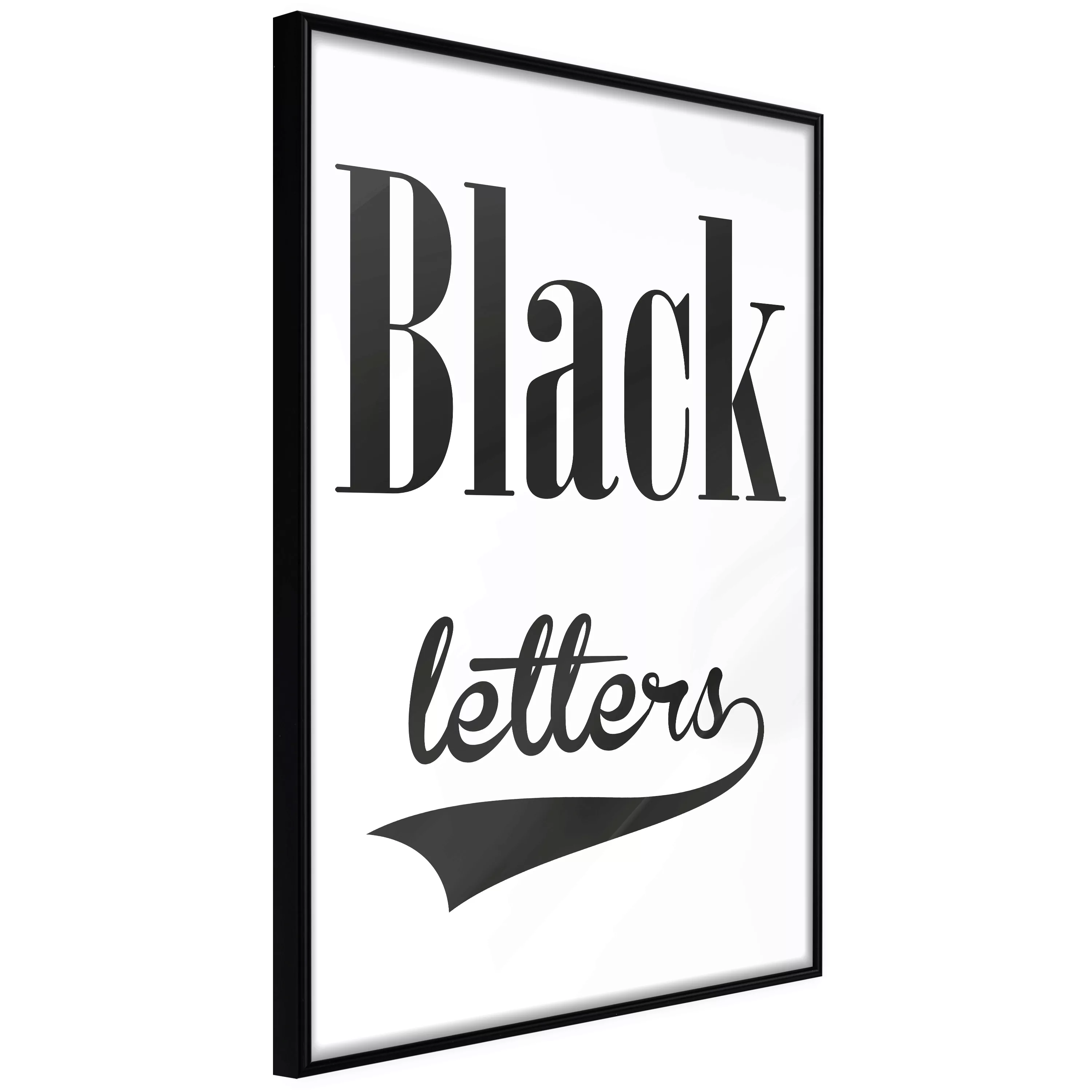 Poster - Black Lettering günstig online kaufen