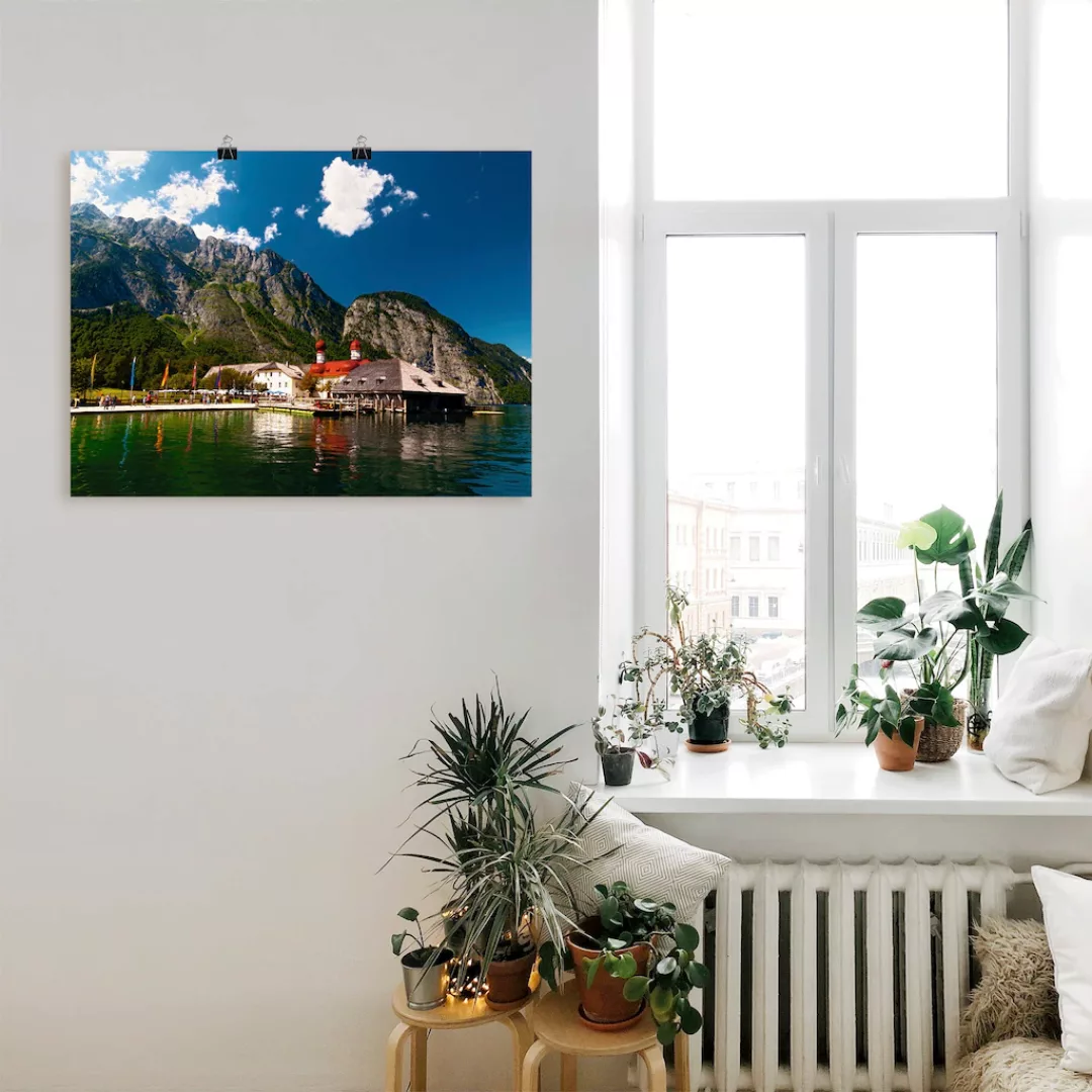 Artland Poster "St. Bartholomä Königssee II", Berge, (1 St.), als Leinwandb günstig online kaufen