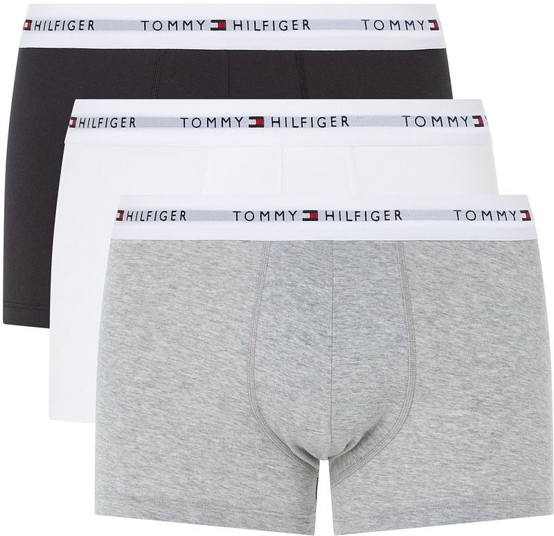 Tommy Hilfiger Boxer Trunk 3-Pack Black/White/Grey - Größe S günstig online kaufen