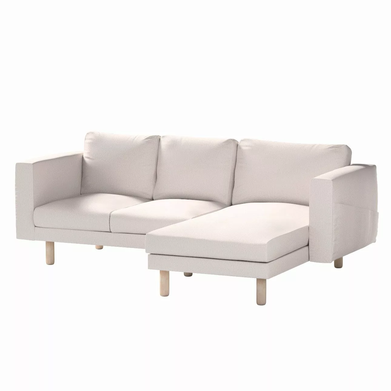 Bezug für Norsborg 3-Sitzer Sofa mit Recamiere, hellbeige, Norsborg Bezug f günstig online kaufen