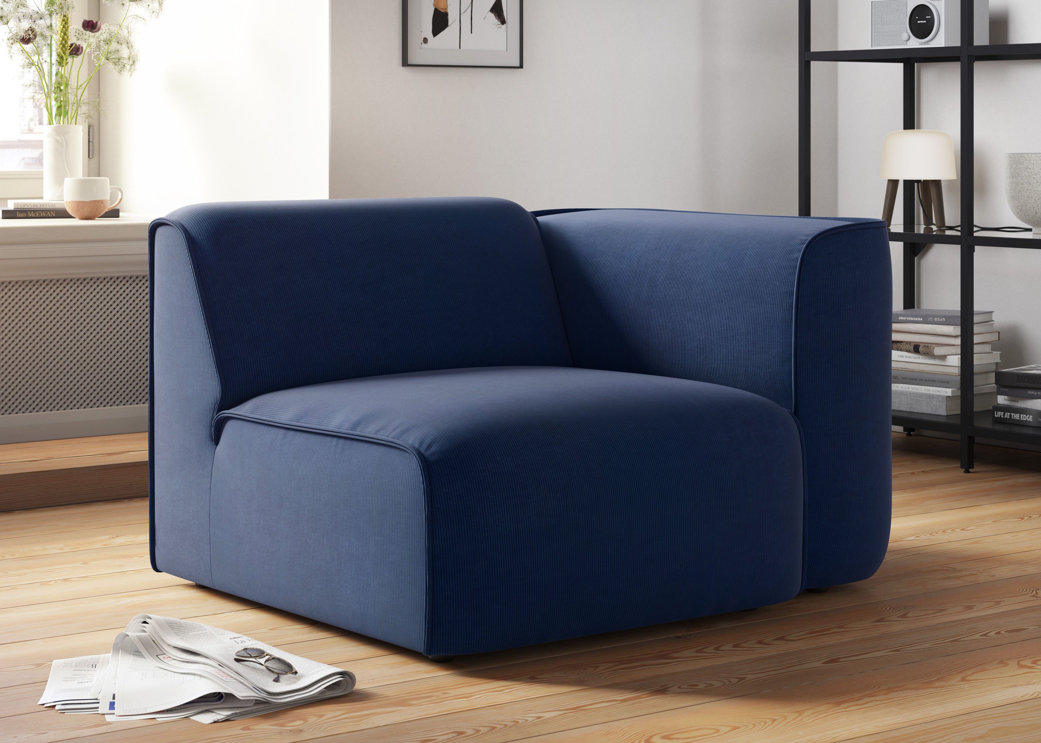 RAUM.ID Sessel "Merid Sofa-Eckelement, Maße B/T/H: 109/97/46 cm", als Modul günstig online kaufen