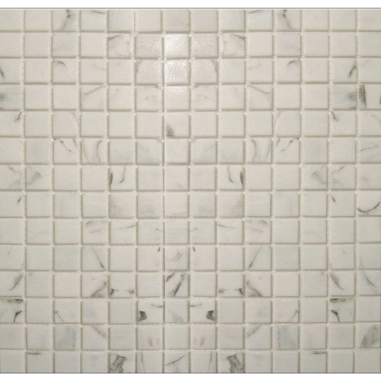 Mosaikmatte Glas Marmor Schwarz Weiß 33 cm x 33 cm günstig online kaufen