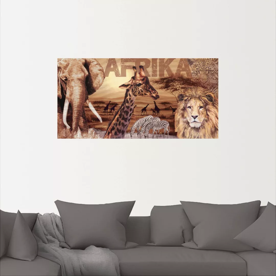 Artland Wandbild »Afrika«, Wildtiere, (1 St.), als Alubild, Outdoorbild, Le günstig online kaufen