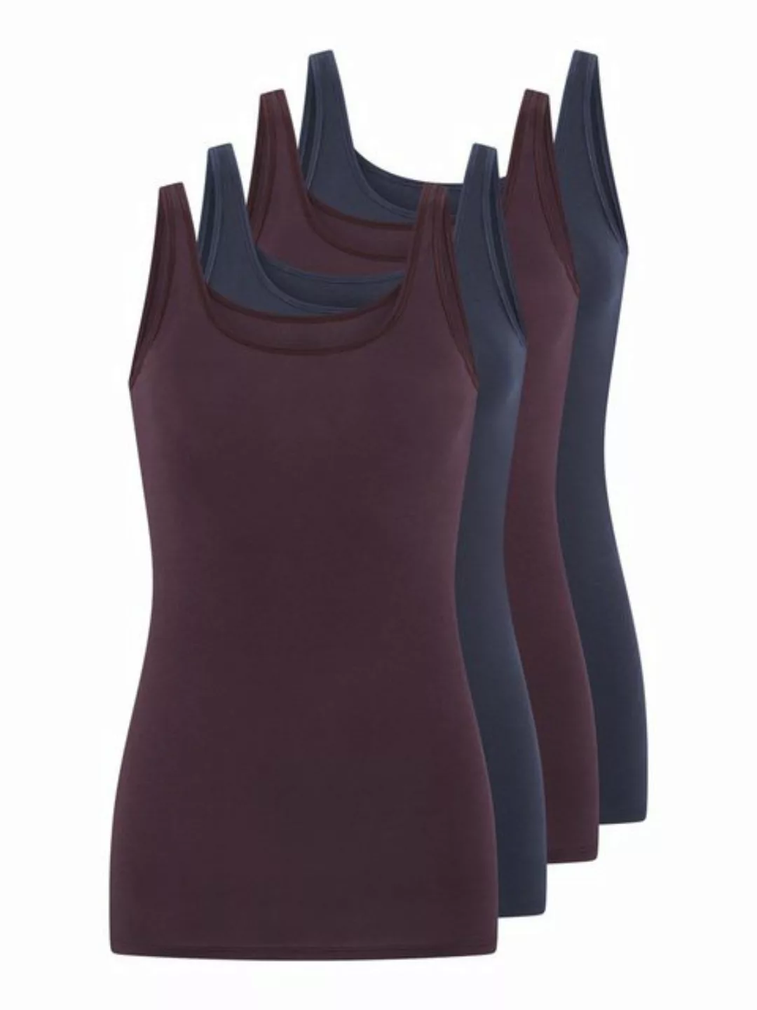 Schiesser Trägertop 95/5 Organic Cotton (4-tlg) träger-top shirt ärmellos günstig online kaufen