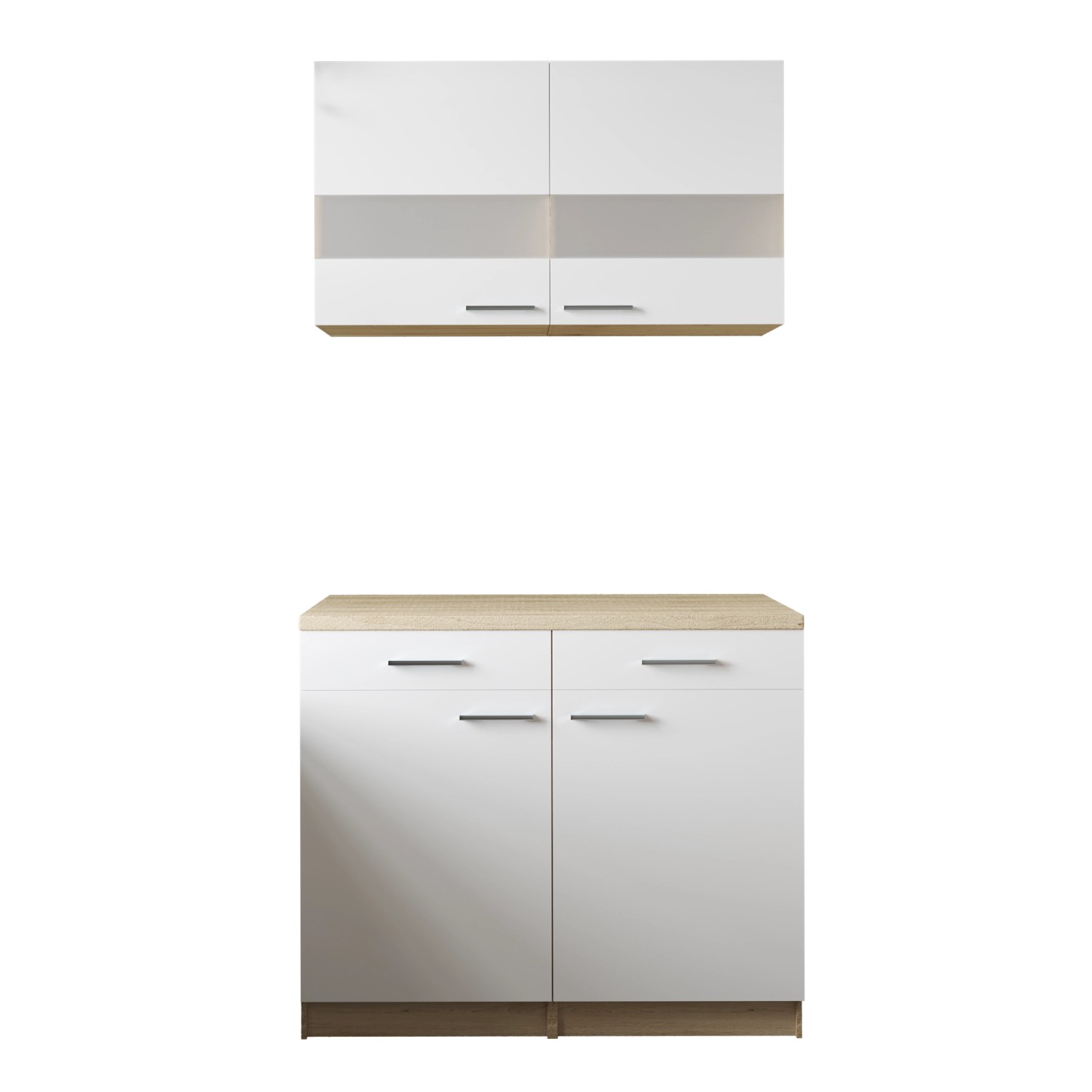 Respekta Küchenmöbel-Set 9 Merle 100 cm Weiß günstig online kaufen