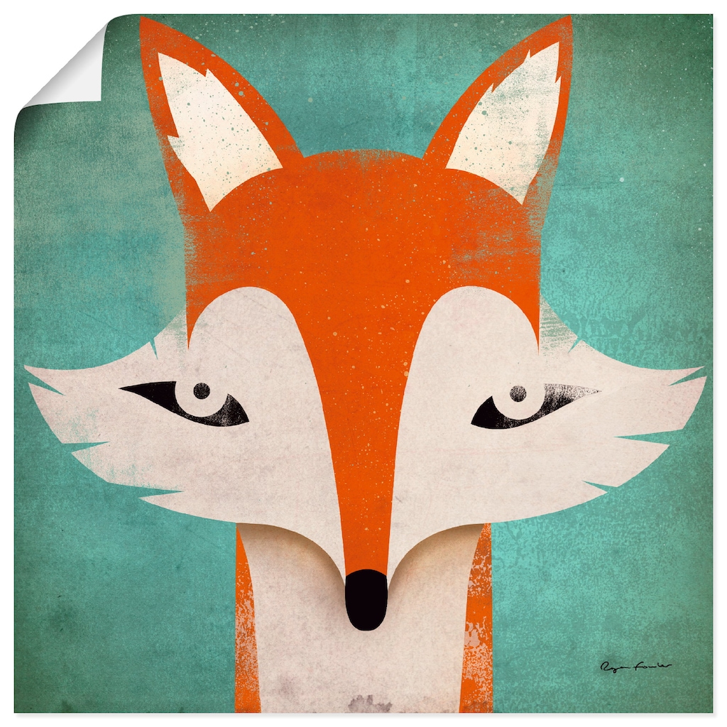 Artland Poster "Fuchs", Tiere, (1 St.), als Leinwandbild, Wandaufkleber ode günstig online kaufen