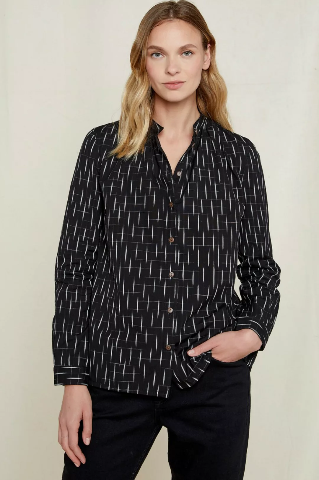 Kiara Ikat Shirt aus Bio Baumwolle günstig online kaufen