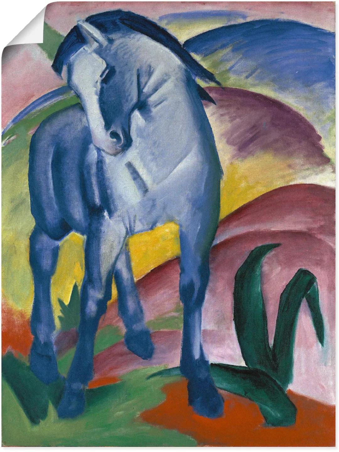 Artland Wandbild "Blaues Pferd I. 1911.", Haustiere, (1 St.), als Alubild, günstig online kaufen