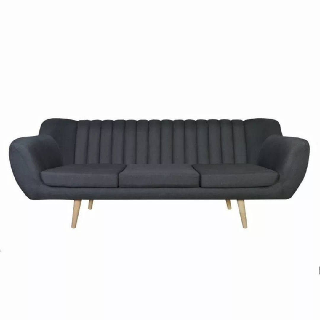 Xlmoebel 3-Sitzer Design Schwarz Sofa Wohnzimmer 3 Sitzer Polster Textil, 1 günstig online kaufen