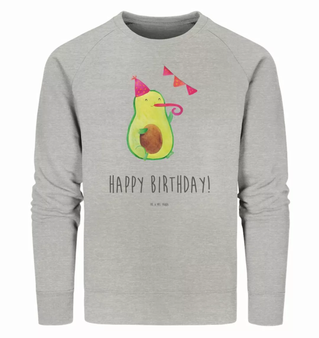 Mr. & Mrs. Panda Longpullover Avocado Geburtstag Größe S - Heather Grey - G günstig online kaufen