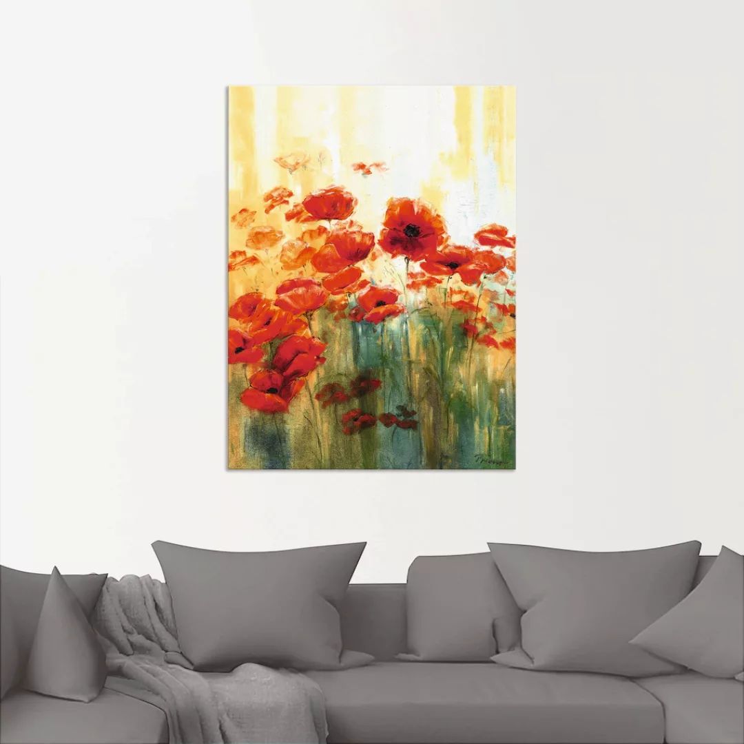 Artland Wandbild "Mohnwiese", Blumen, (1 St.), als Alubild, Outdoorbild, Le günstig online kaufen