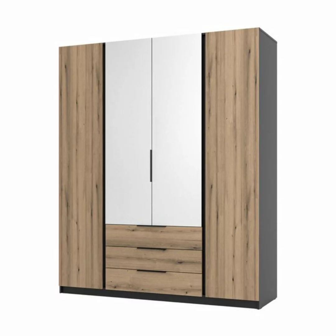 Beautysofa Kleiderschrank KAYA XIV mit Spiegeln und drei Schubladen günstig online kaufen